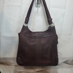 Vintage Y2K Elegant Dark Brown Leather Shoulder Bag